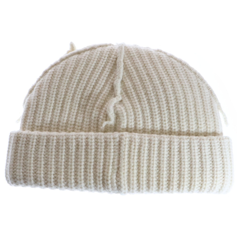 CHARLES JEFFREY LOVERBOY(チャールズジェフリーラバーボーイ) LABEL BEANIE ラベルビーニー ニット帽 ホワイト