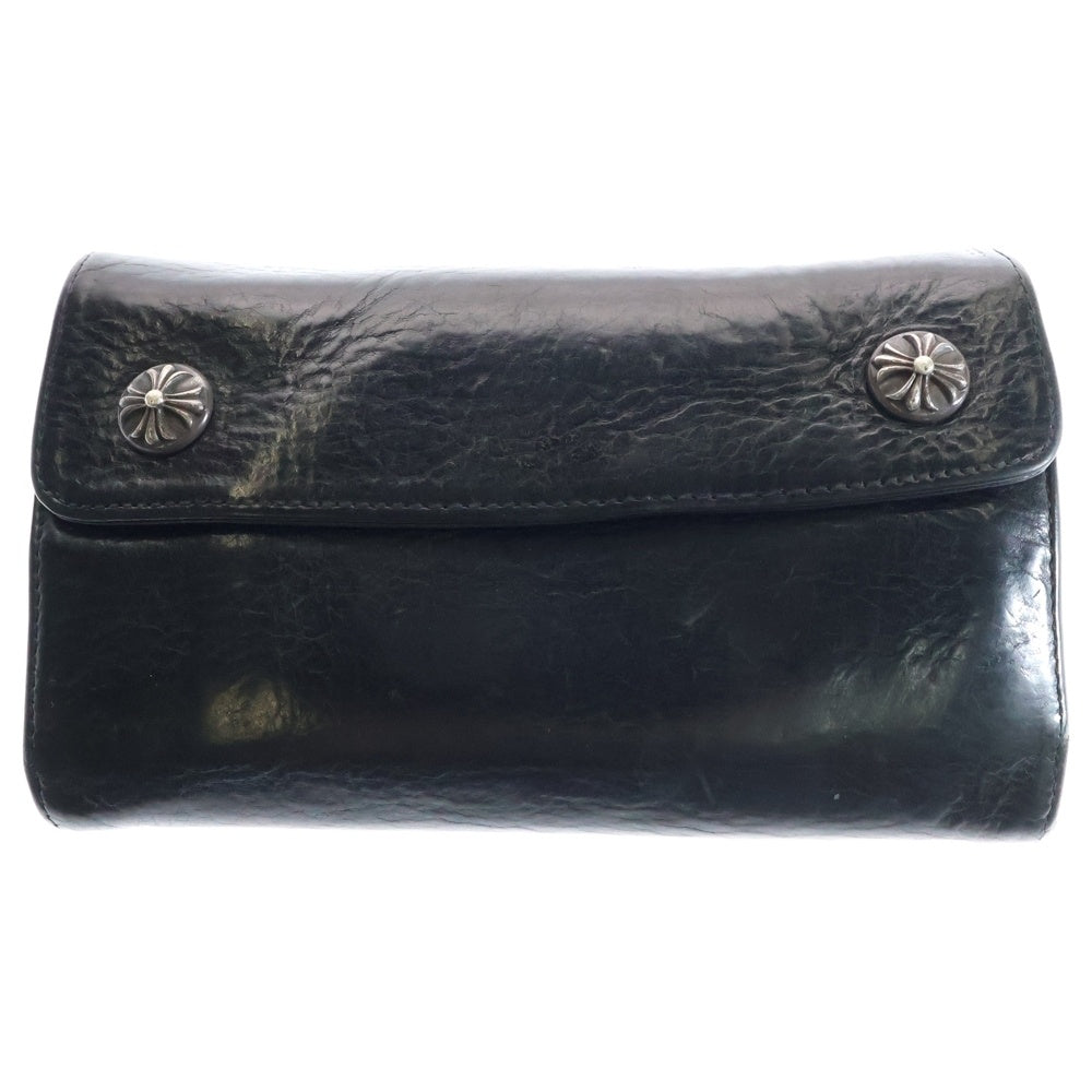 CHROME HEARTS(クロムハーツ) WAVE ウェーブ レザーウォレット 財布 ブラック BCA374