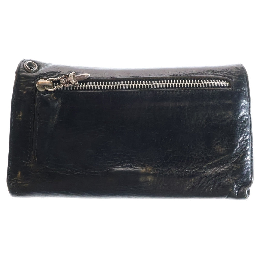 CHROME HEARTS(クロムハーツ) WAVE ウェーブ レザーウォレット 財布 ブラック BCA374