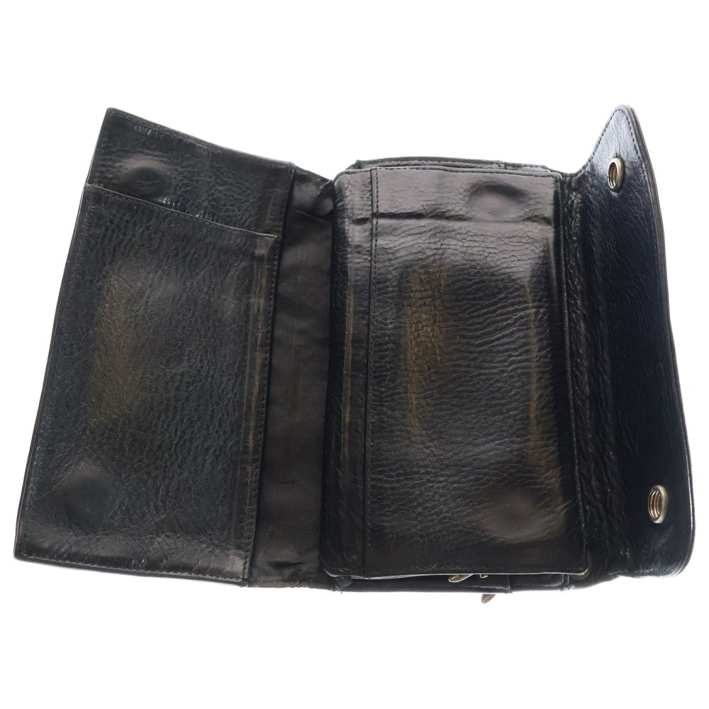 CHROME HEARTS(クロムハーツ) WAVE ウェーブ レザーウォレット 財布 ブラック BCA374
