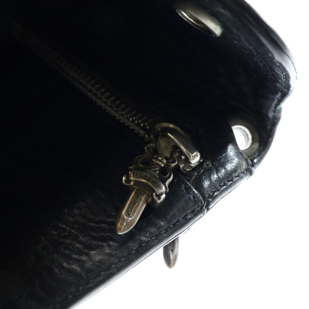 CHROME HEARTS(クロムハーツ) WAVE ウェーブ レザーウォレット 財布 ブラック BCA374