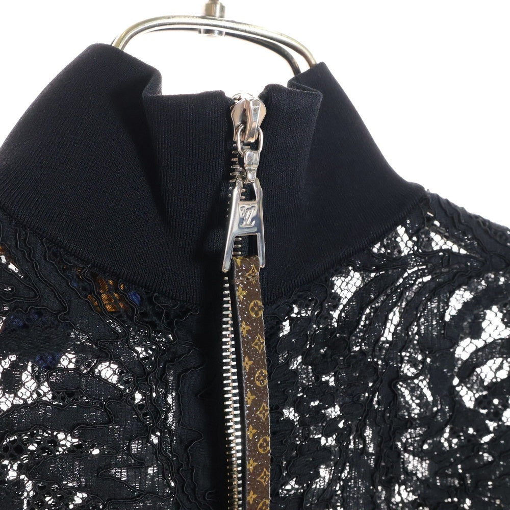 LOUIS VUITTON(ルイヴィトン) シースルーモノグラムジップノースリーブト ップ FJKW95ZIC ブラック レディース