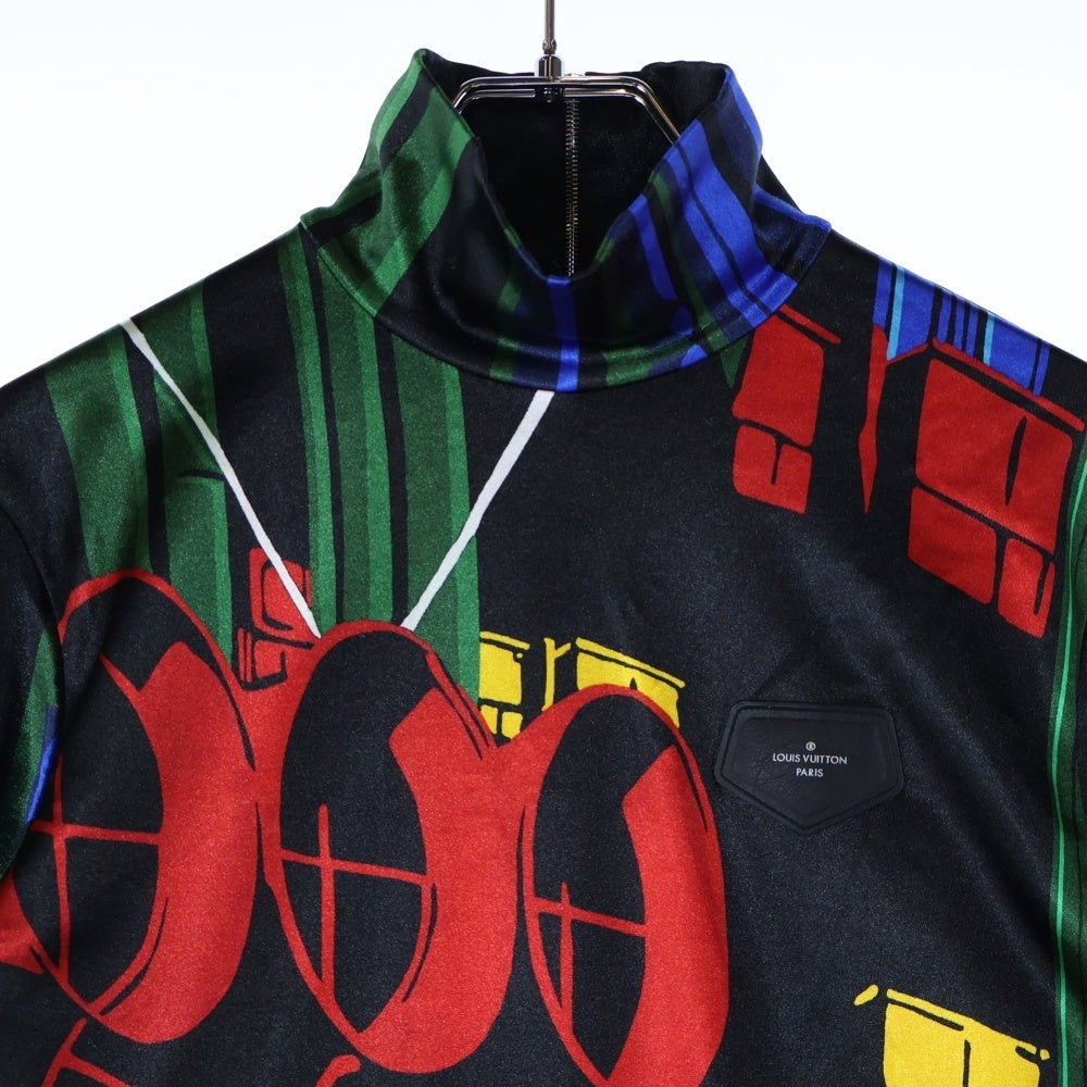 LOUIS VUITTON(ルイヴィトン) 総柄タートルネック長袖シャツ FHT081RUA レディース