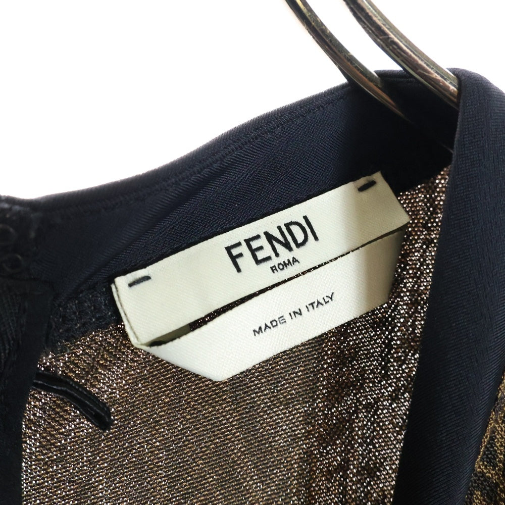 FENDI(フェンディ) FF総柄フロントツイストタイトワンピース レディース 12CPF-21-312 ブラウン