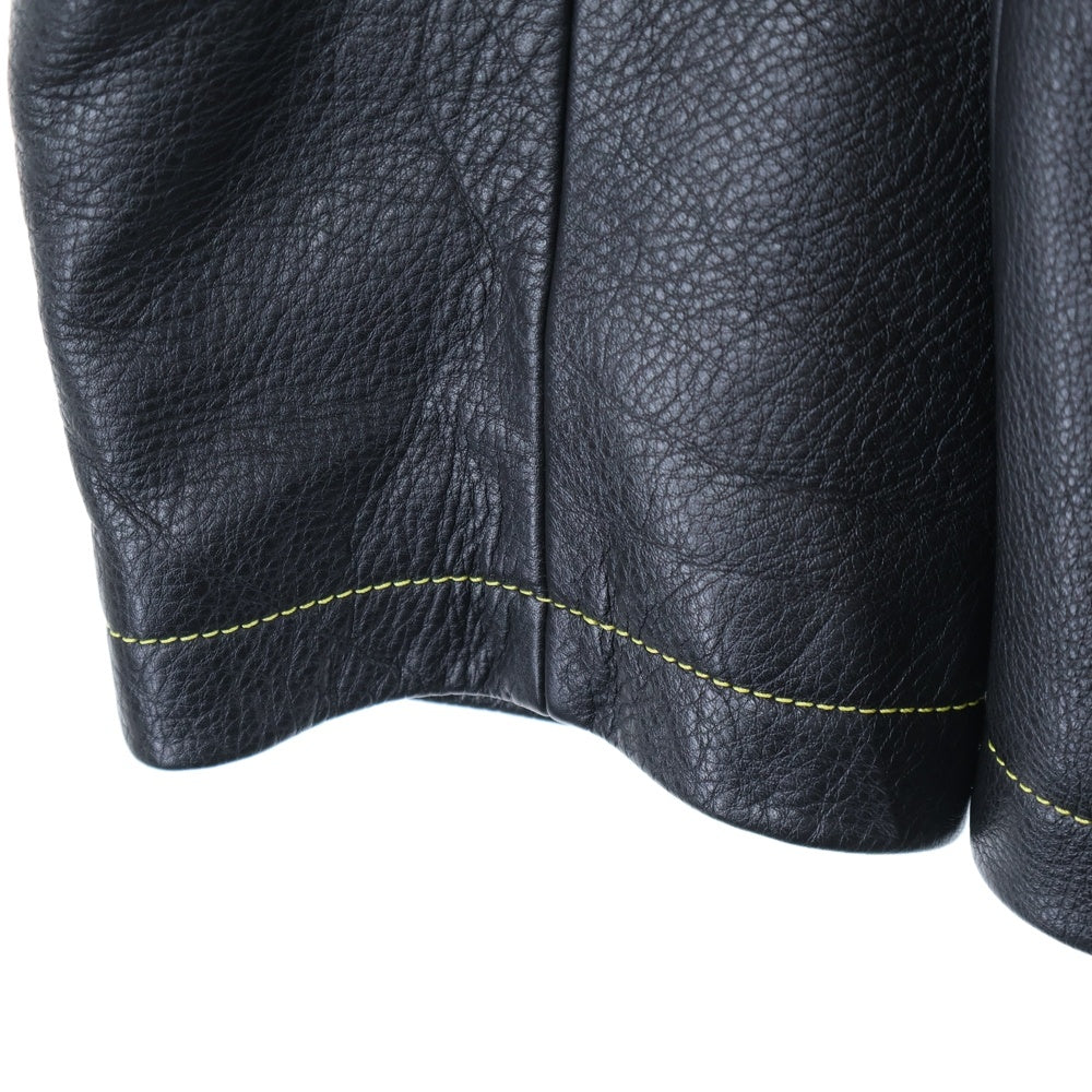 LOUIS VUITTON(ルイヴィトン) 22SS×NIGO クレイジーミックスモノグラム レザージャケット RM221 YOK HML04E ブラック