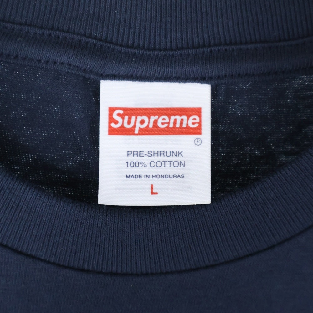 SUPREME(シュプリーム) 25SS Wings Tee ウィングス プリント半袖Tシャツ クルーネックカットソー ネイビー