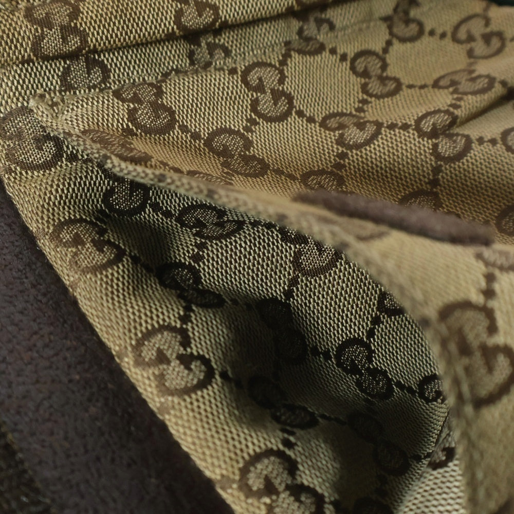 GUCCI(グッチ) GGキャンバス ウエストポーチ ボディバッグ ショルダーバッグ ベージュ キャンバス×レザー 28566