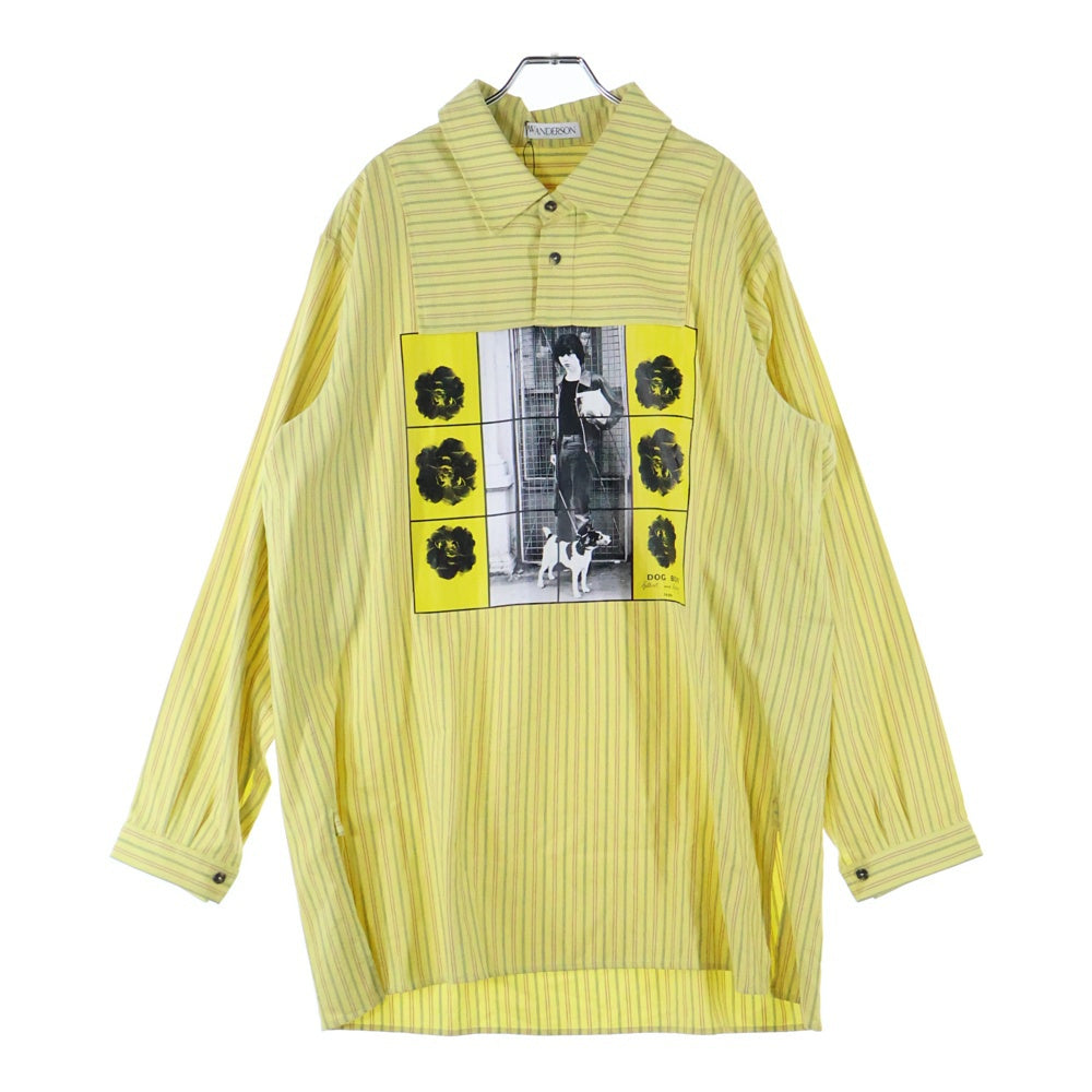 J.W.ANDERSON(ジェー ダブリュー アンダーソン) 19SS Gilbert & George Shirt SH01919C ギルバート&ジョージ 長袖ポロシャツ イエロー