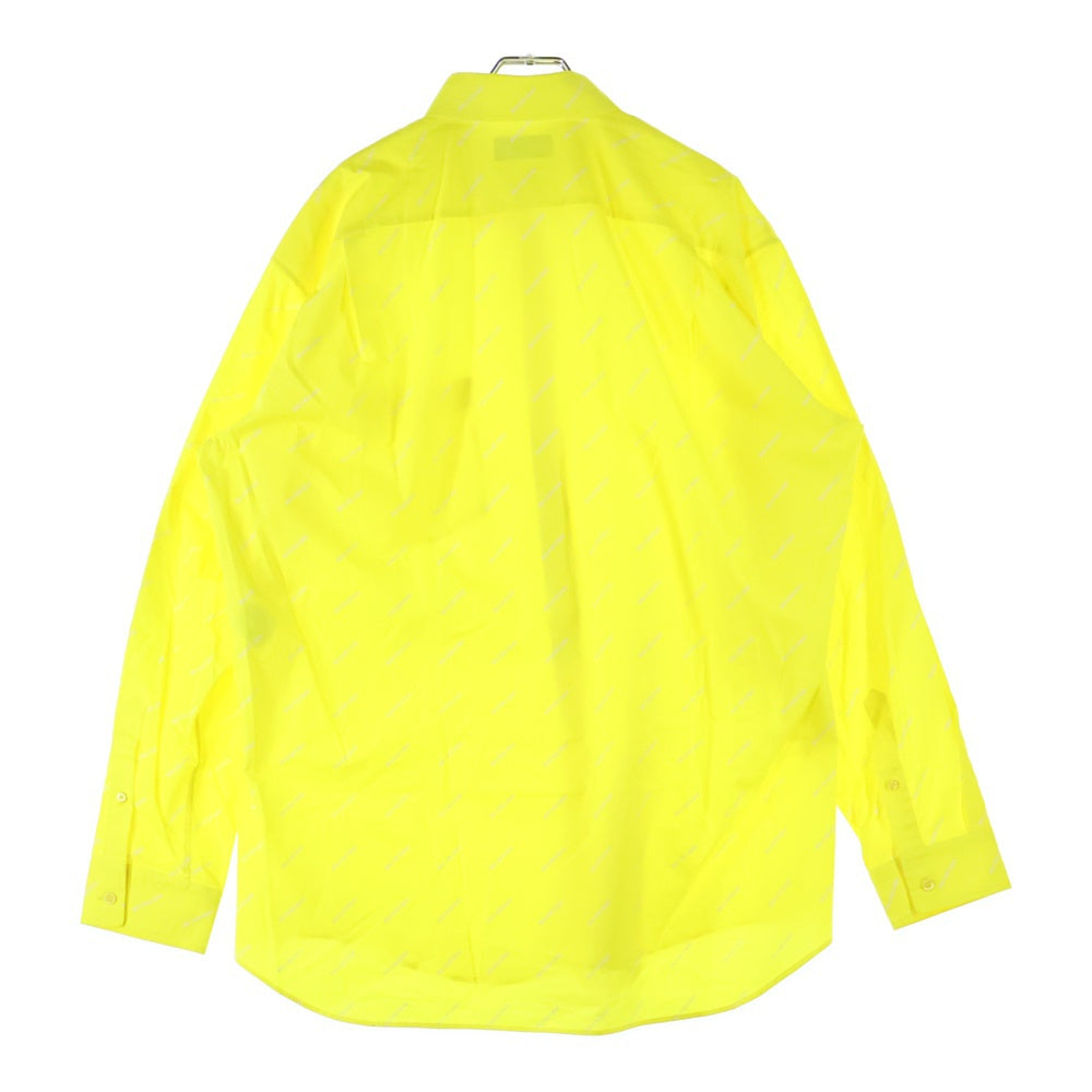 BALENCIAGA(バレンシアガ) All Over Logo Shirt 534333 TBL96 総柄ロゴ長袖シャツ イエロー