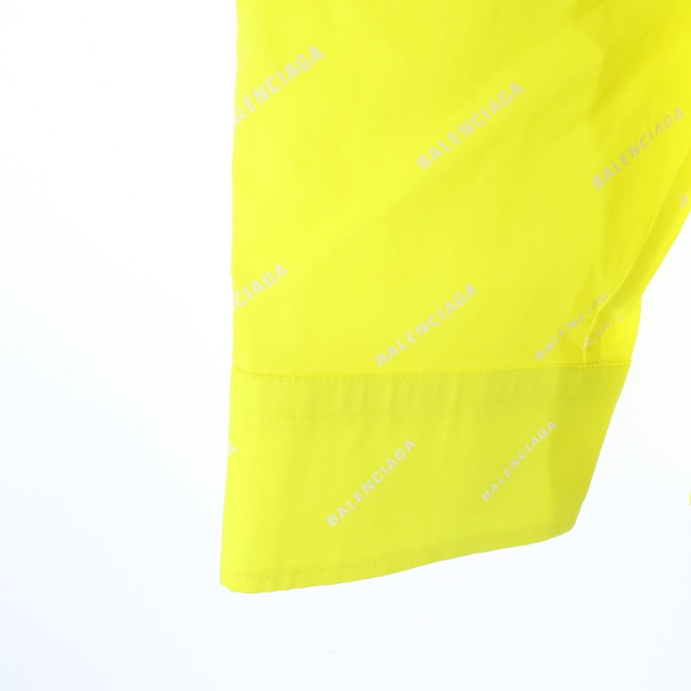 BALENCIAGA(バレンシアガ) All Over Logo Shirt 534333 TBL96 総柄ロゴ長袖シャツ イエロー