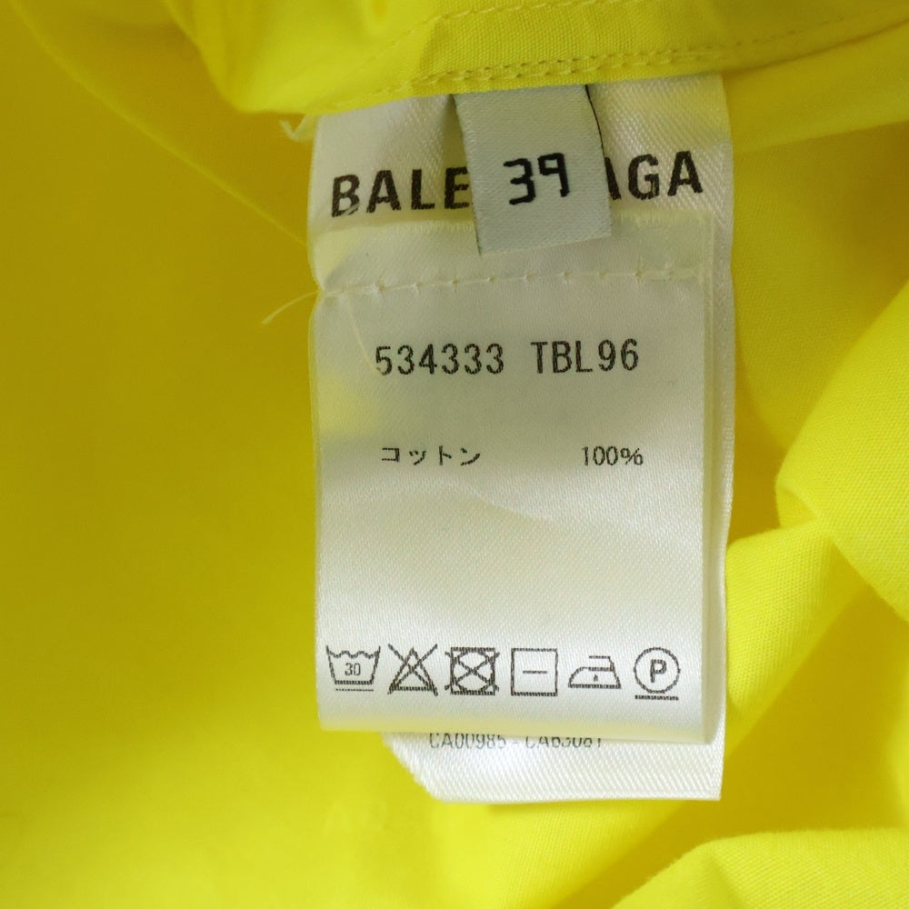 BALENCIAGA(バレンシアガ) All Over Logo Shirt 534333 TBL96 総柄ロゴ長袖シャツ イエロー