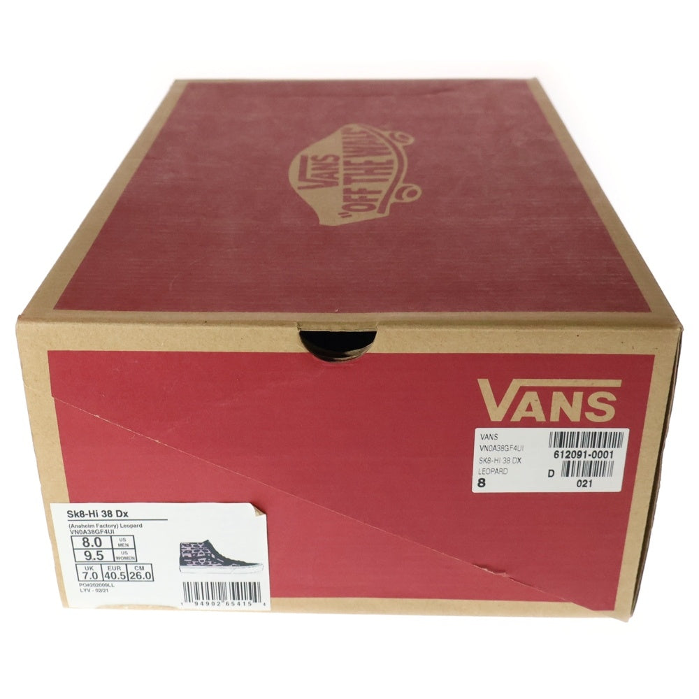 VANS(ヴァンズ) Sk8-Hi 38 Dx VN0A38GF4UI スケートハイ ハイカットスニーカー ブラック/ピンク US8/26.0cm