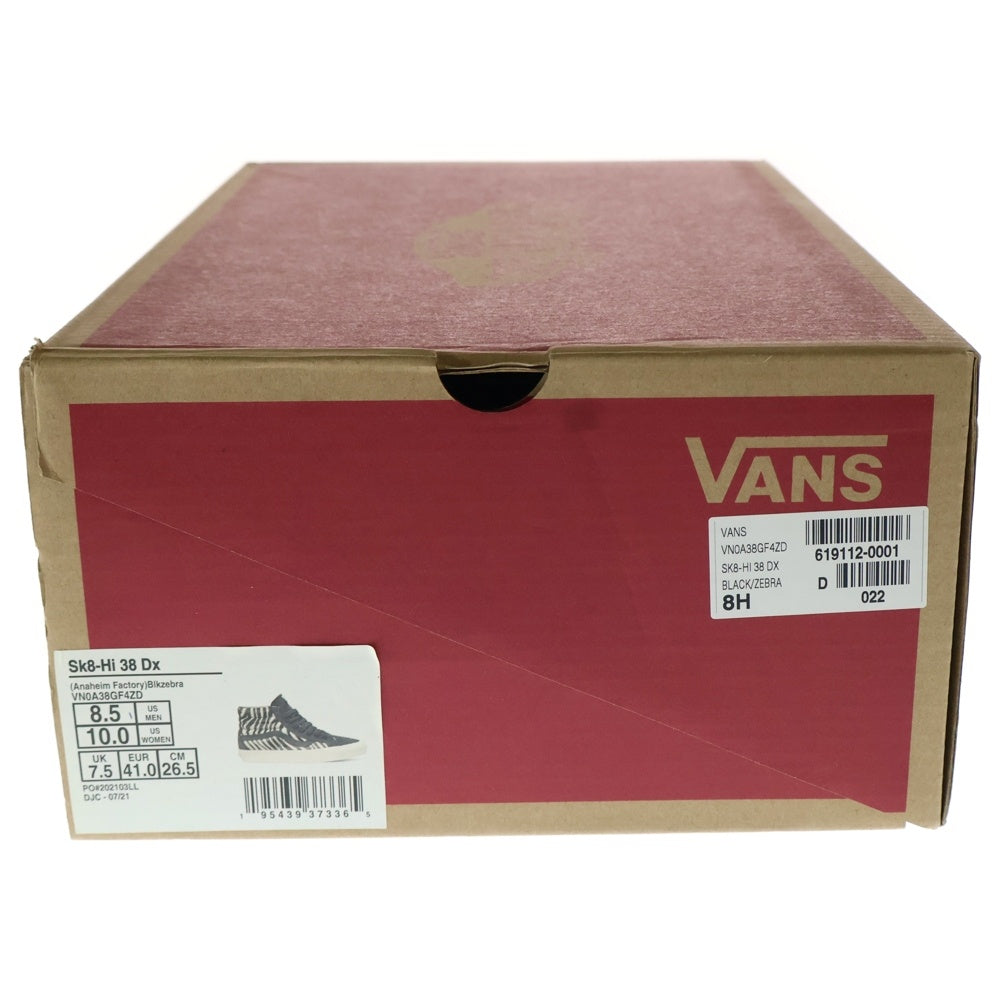 VANS(ヴァンズ) Sk8-Hi 38 Dx VN0A38GF4ZD スケートハイ ハイカットスニーカー ブラック/ホワイト US8.5/26.5cm