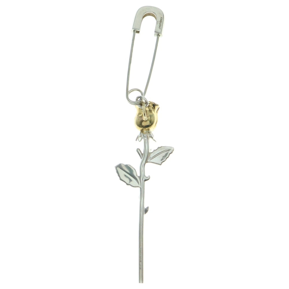 AMBUSH(アンブッシュ) ROSE CHARM EARRING ローズチャーム ピアス ゴールド/シルバー
