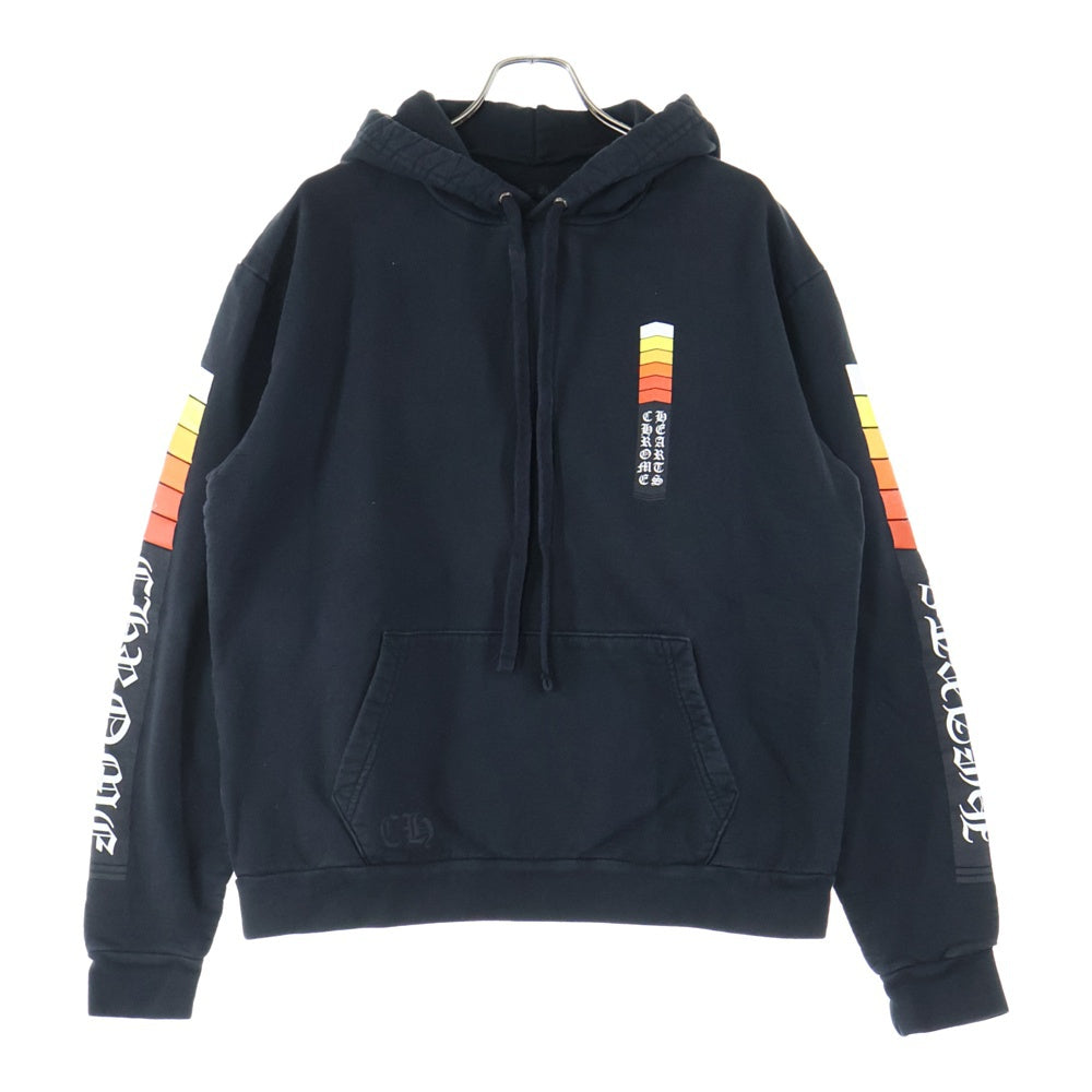 CHROME HEARTS(クロムハーツ) SWTSHRT PLVR グラデーション ロゴプリント プルオーバーパーカー スウェット ブラック