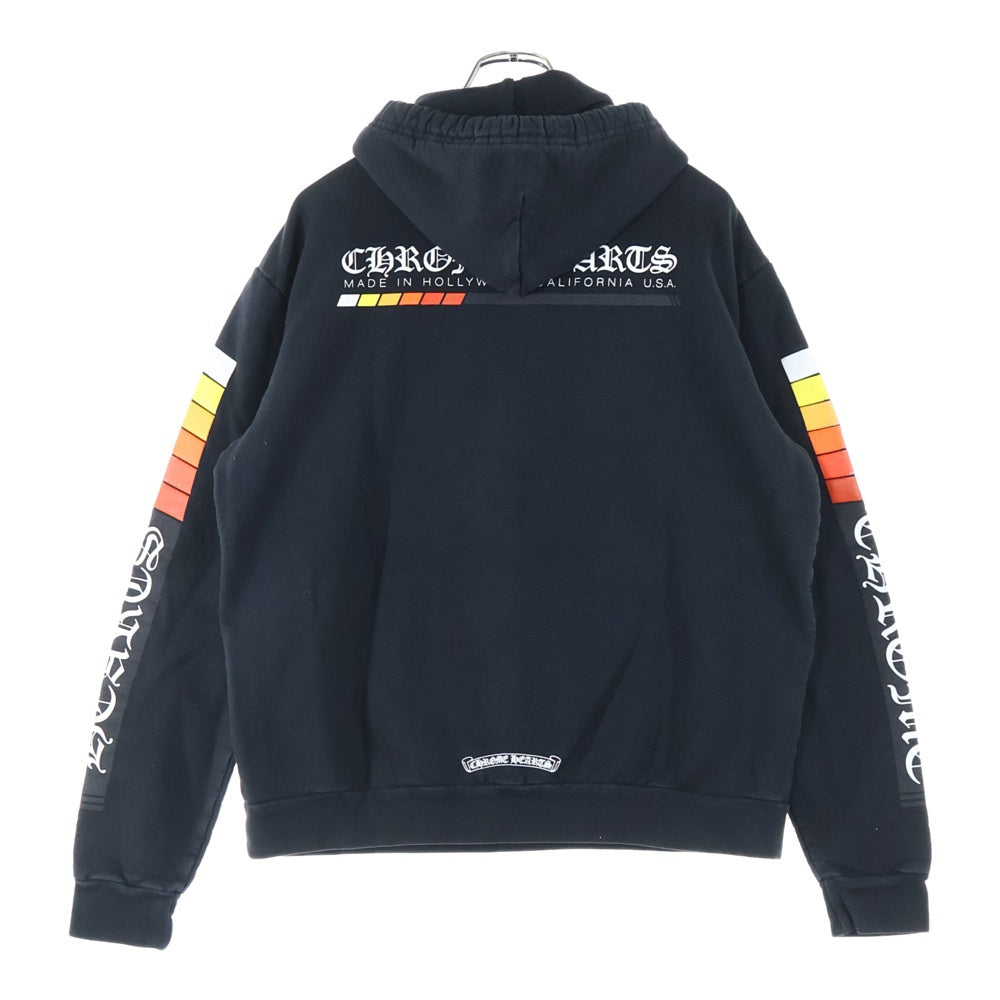 CHROME HEARTS(クロムハーツ) SWTSHRT PLVR グラデーション ロゴプリント プルオーバーパーカー スウェット ブラック