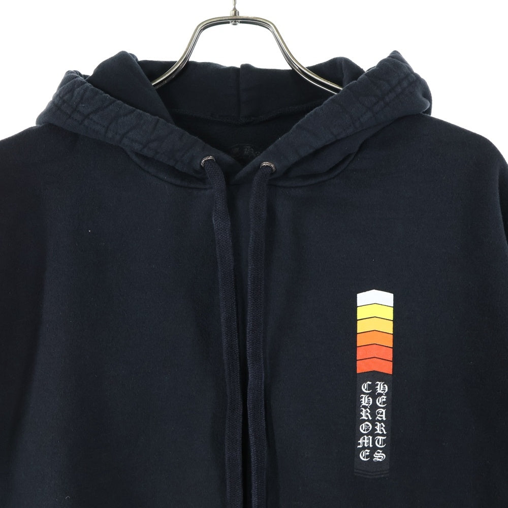 CHROME HEARTS(クロムハーツ) SWTSHRT PLVR グラデーション ロゴプリント プルオーバーパーカー スウェット ブラック