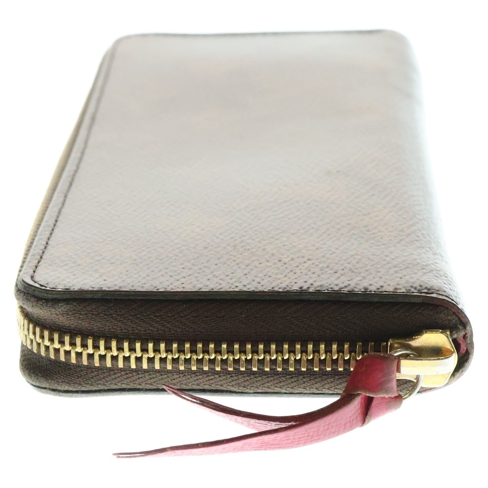 LOUIS VUITTON(ルイヴィトン) モノグラム ポルトフォイユクレマンス ラウンドファスナーレザーロングウォレット 長財布 ブラウン M60742