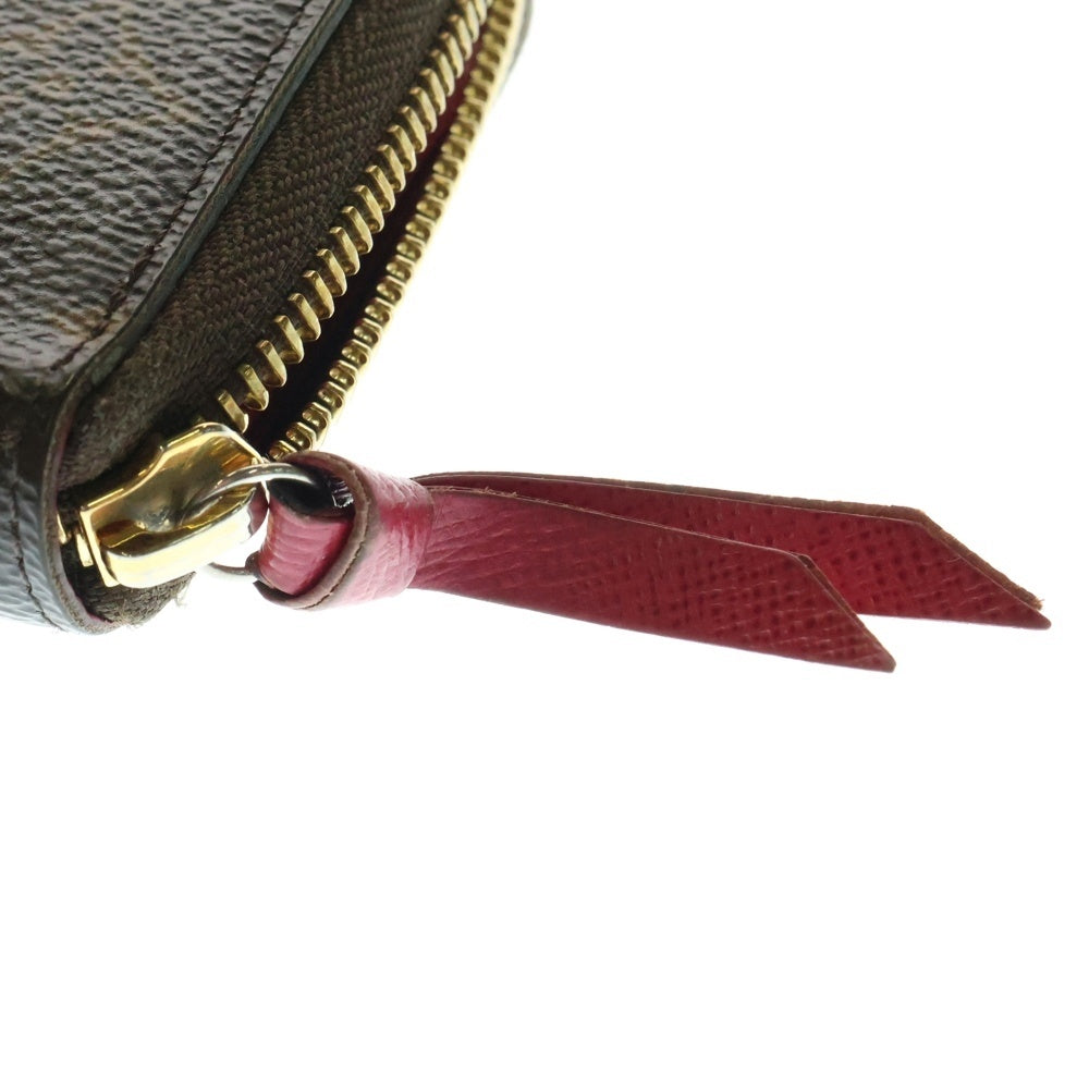 LOUIS VUITTON(ルイヴィトン) モノグラム ポルトフォイユクレマンス ラウンドファスナーレザーロングウォレット 長財布 ブラウン M60742
