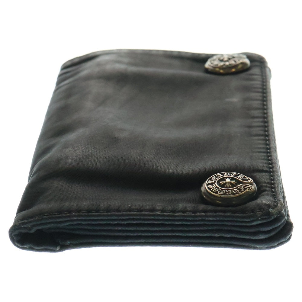 CHROME HEARTS(クロムハーツ) 1ZIP 1ジップ ホースシューボールボタン ナイロンウォレット 財布 ブラック