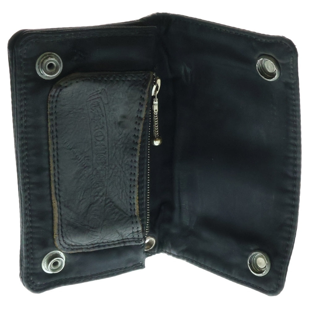 CHROME HEARTS(クロムハーツ) 1ZIP 1ジップ ホースシューボールボタン ナイロンウォレット 財布 ブラック