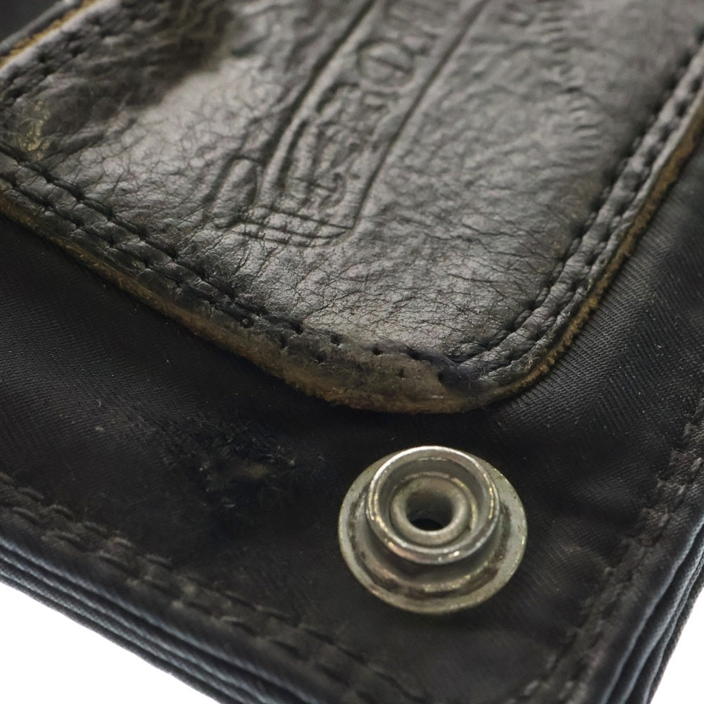 CHROME HEARTS(クロムハーツ) 1ZIP 1ジップ ホースシューボールボタン ナイロンウォレット 財布 ブラック
