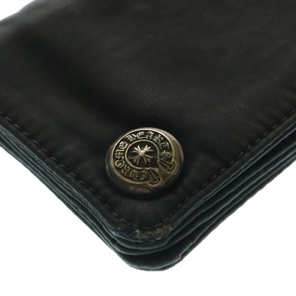 CHROME HEARTS(クロムハーツ) 1ZIP 1ジップ ホースシューボールボタン ナイロンウォレット 財布 ブラック