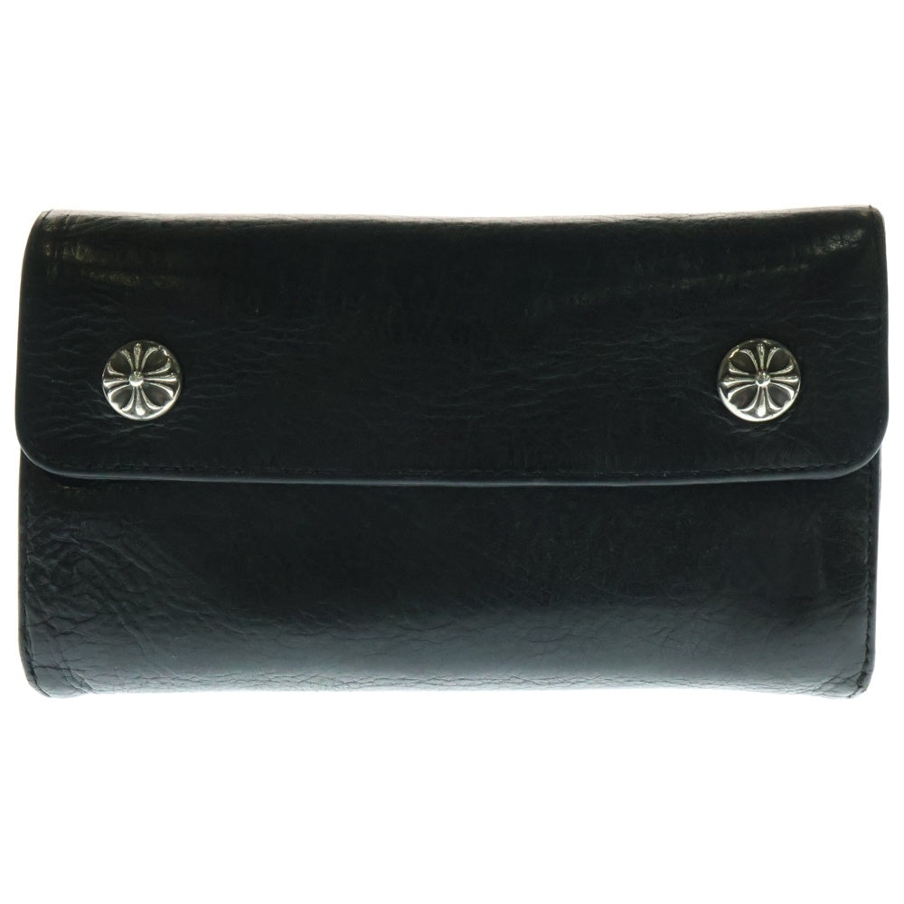 CHROME HEARTS(クロムハーツ) WAVE ウェーブ レザーウォレット 財布 ブラック BCA374