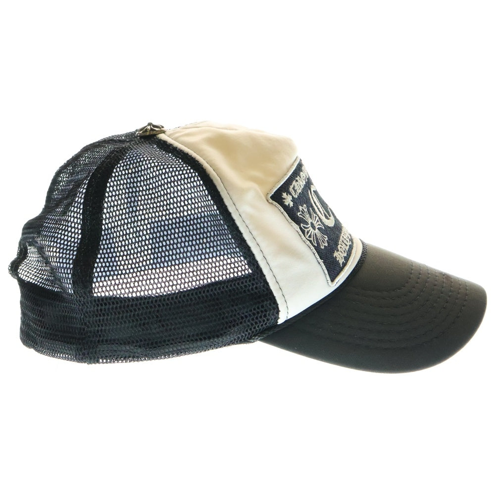 CHROME HEARTS(クロムハーツ) TRUCKER CAP トラッカーキャップ CHパッチクロスボール付メッシュキャップ 帽子 ブラック/ホワイト