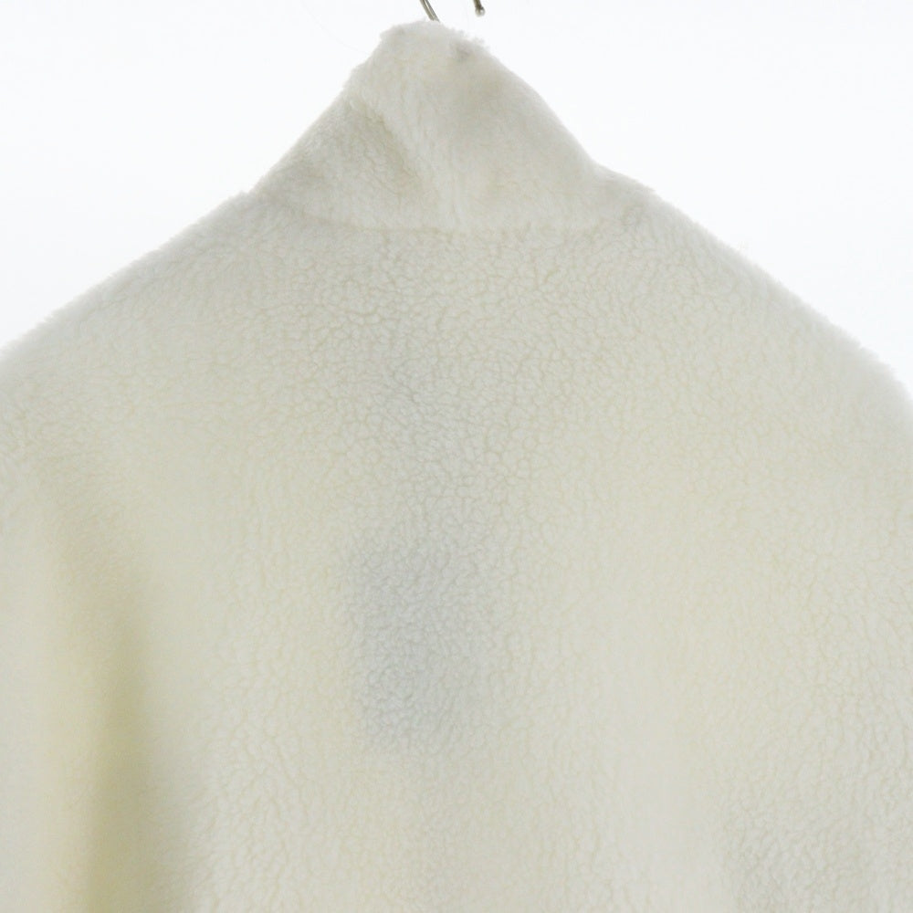 LOUIS VUITTON(ルイヴィトン) 25AW レザーパッチ モノグラムフリースブルゾン ジップアップジャケット RM252MQ TDK HSY42W ホワイト