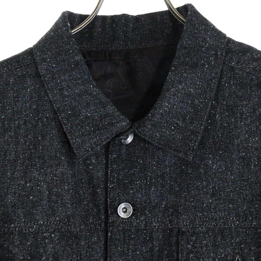 Berluti(ベルルッティ) 裏地カリグラフィー柄 ブラックデニムジャケット R27ODL15CPAA グレー