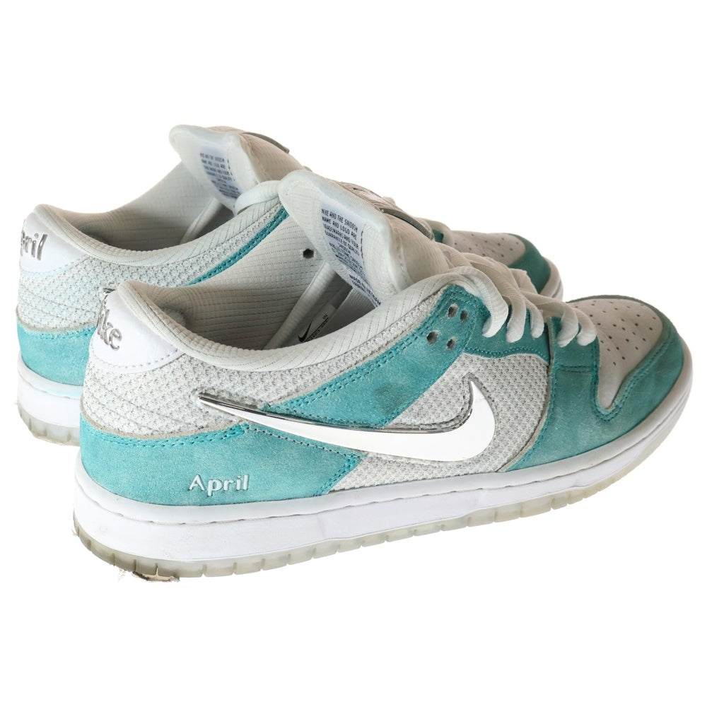 NIKE SB(ナイキエスビー) DUNK LOW PRO QS APRIL SKATEBOARDS FD2562-400 ダンク エイプリル スケートボード ローカットスニーカー ホワイト/ブルー US8/26.0cm