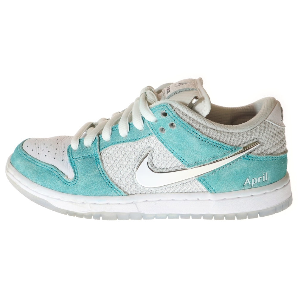 NIKE SB(ナイキエスビー) DUNK LOW PRO QS APRIL SKATEBOARDS FD2562-400 ダンク エイプリル スケートボード ローカットスニーカー ホワイト/ブルー US5/23.5cm レディース