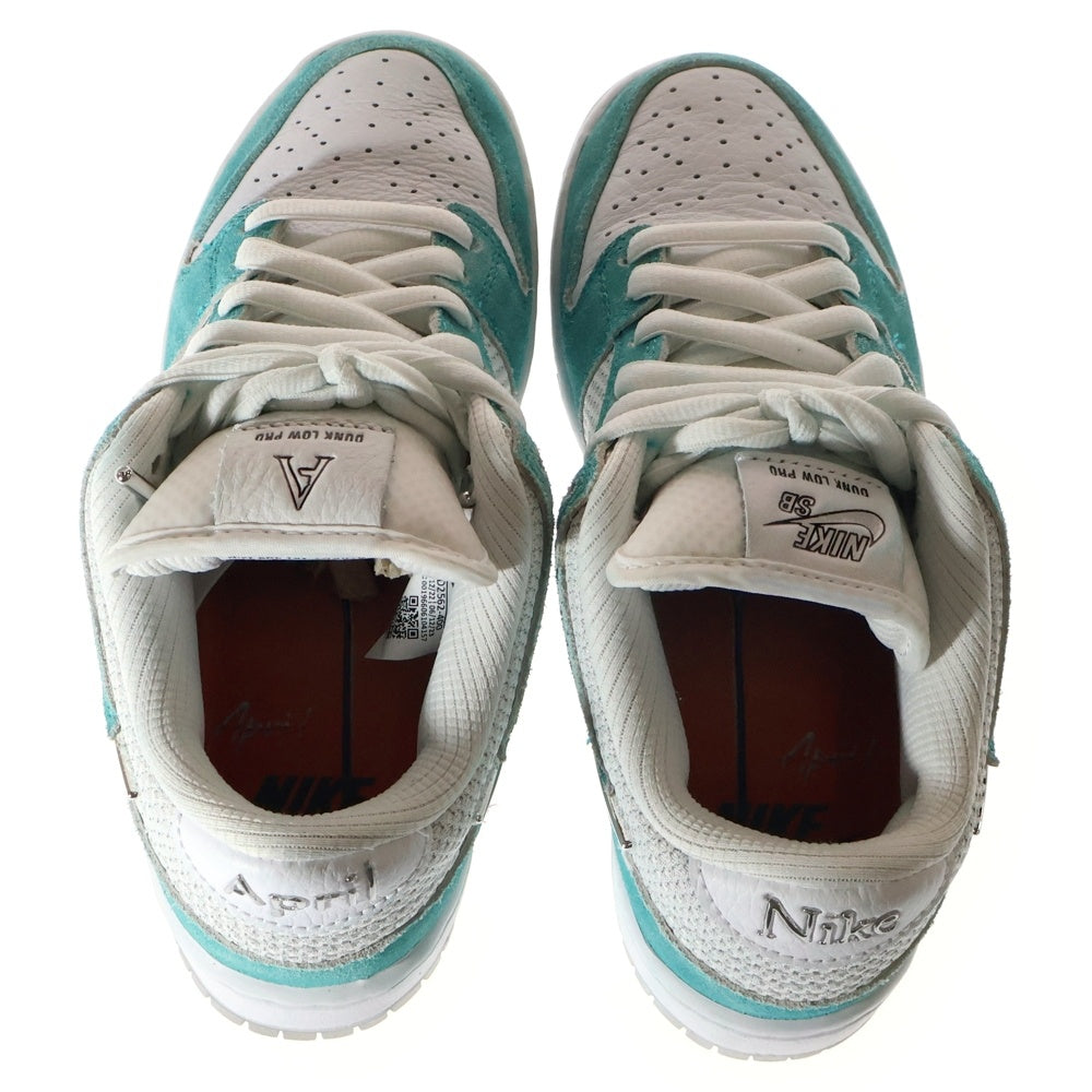 NIKE SB(ナイキエスビー) DUNK LOW PRO QS APRIL SKATEBOARDS FD2562-400 ダンク エイプリル スケートボード ローカットスニーカー ホワイト/ブルー US5/23.5cm レディース