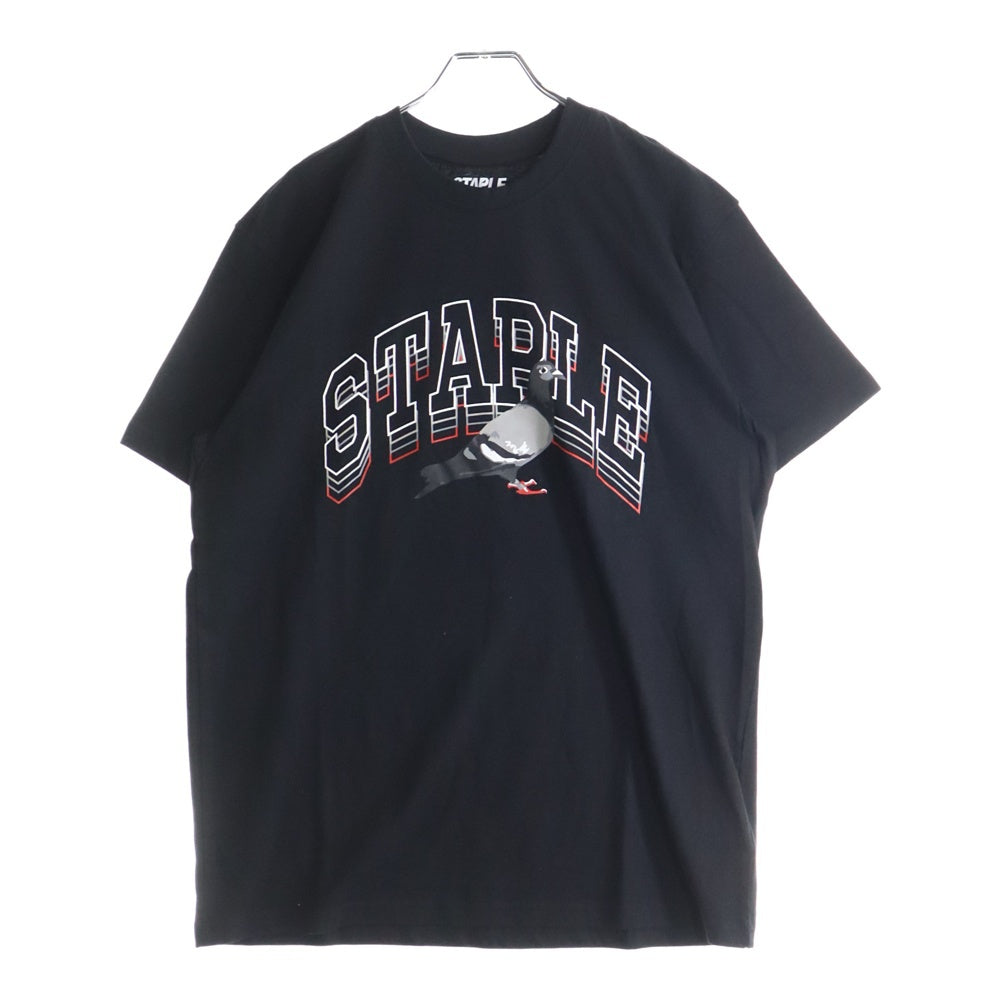 NO BRAND(ノーブランド) STAPLEフロントロゴ 半袖Tシャツ ブラック 2105C6584