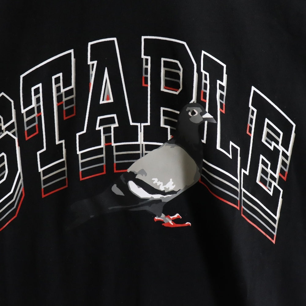 NO BRAND(ノーブランド) STAPLEフロントロゴ 半袖Tシャツ ブラック 2105C6584