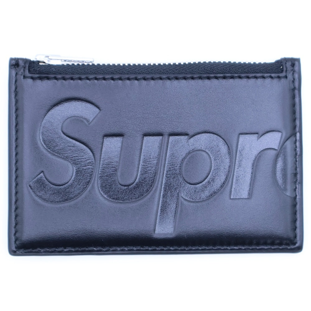 SUPREME(シュプリーム) Leather Zip Card Holder BLACK レザー ジップカード ホルダー ブラック