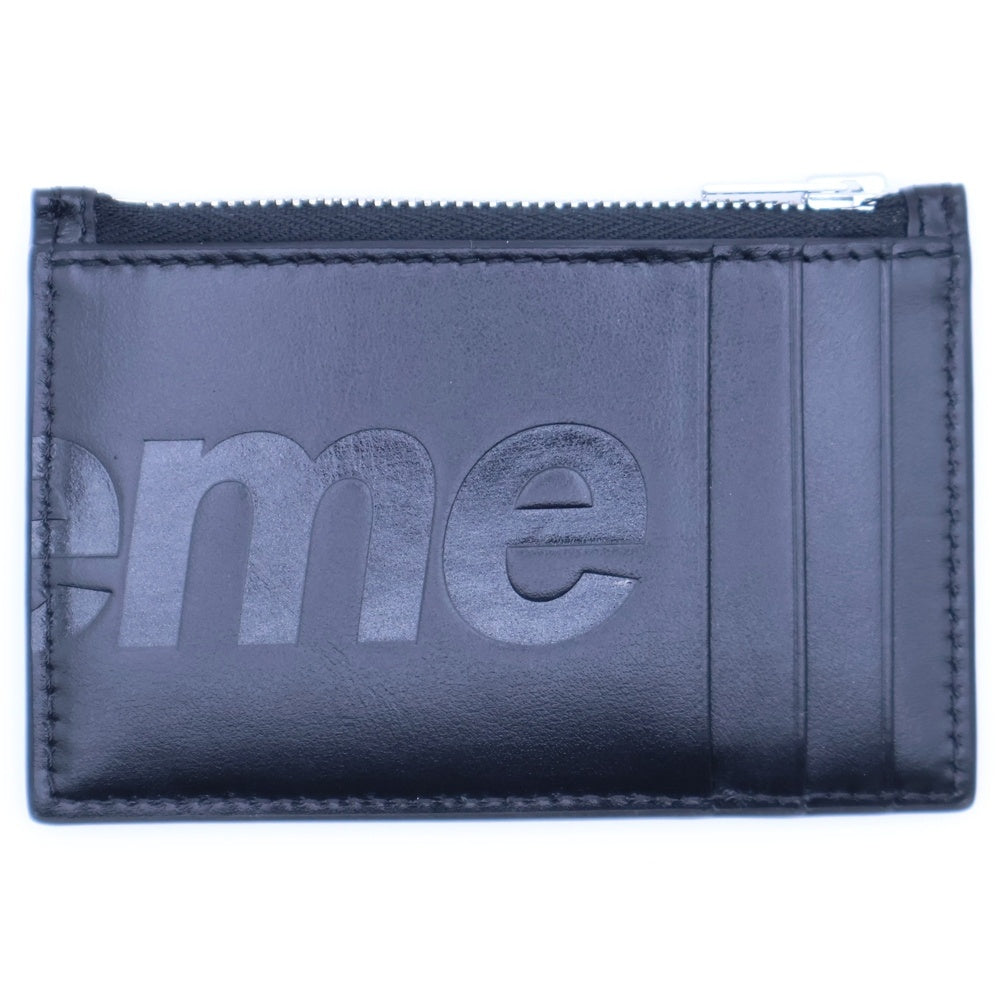 SUPREME(シュプリーム) Leather Zip Card Holder BLACK レザー ジップカード ホルダー ブラック