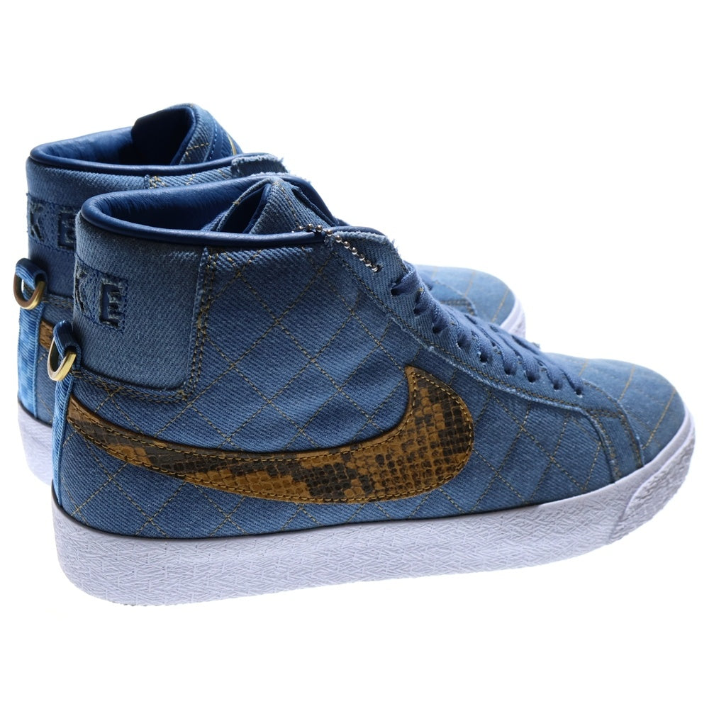 NIKE SB(ナイキエスビー) 22AW ×SUPREME ZOOM BLAZER MID QS DENIM DX8421-400 シュプリーム ズームブレザー デニム ミッドカットスニーカー US9/27.0cm ブルー