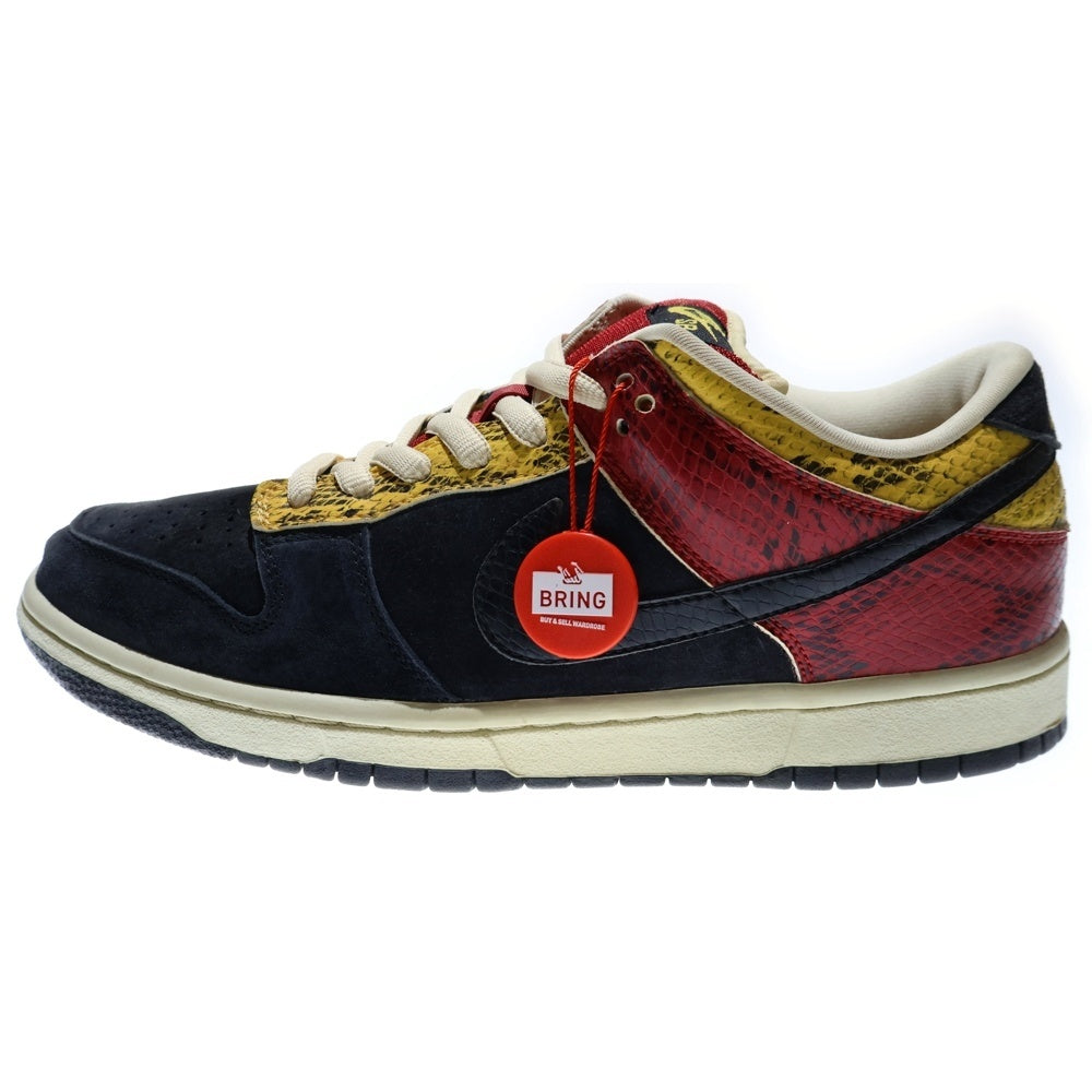 NIKE SB(ナイキエスビー) 【観賞用 2007年製】DUNK LOW CORAL SNAKE 313170-701 ダンク コーラルスネーク ローカットスニーカー US10/28.0cm ブラック/レッド/イエロー