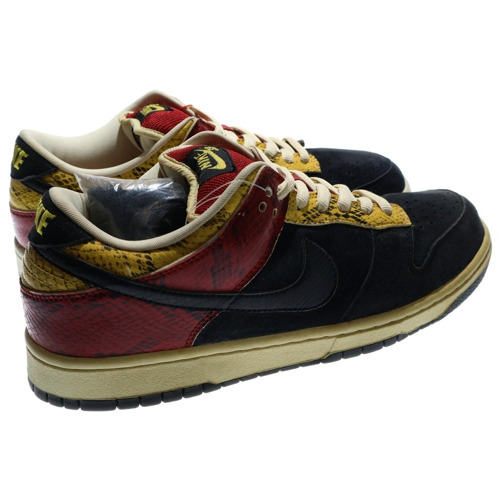 NIKE SB(ナイキエスビー) 【観賞用 2007年製】DUNK LOW CORAL SNAKE 313170-701 ダンク コーラルスネーク ローカットスニーカー US10/28.0cm ブラック/レッド/イエロー