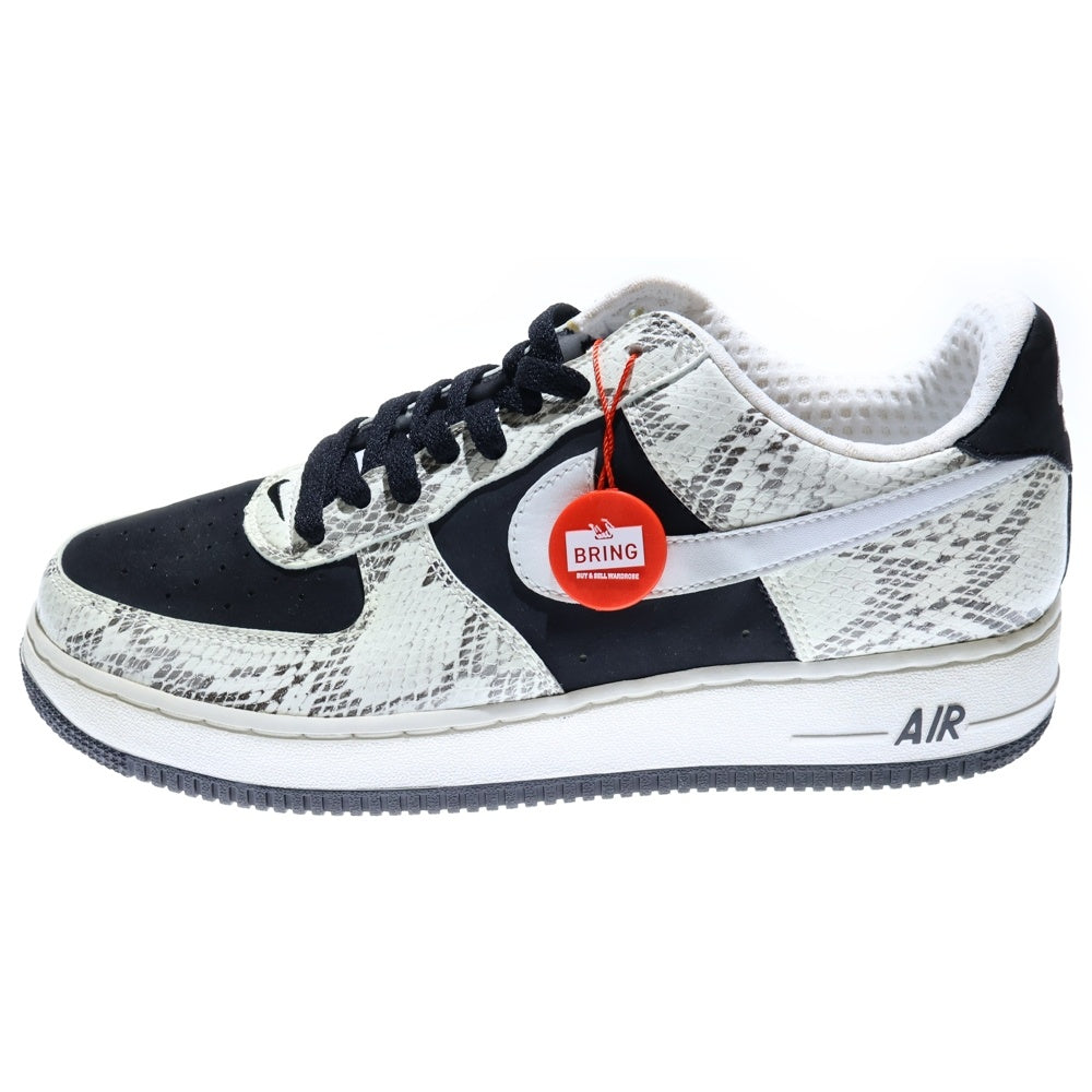 NIKE(ナイキ) AIR FORCE 1 PREMIUM SNAKE BLACK WHITE 312945-011 エアフォースワン プレミアム 白黒蛇 大阪限定 ローカットスニーカー US10/28.0cm ブラック/ホワイト