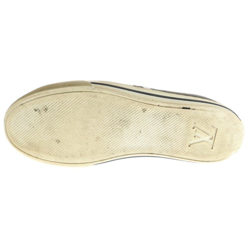 LOUIS VUITTON(ルイヴィトン) ジャーマントレーナー 900389 サイドロゴ キャンバス ローカットスニーカー US8.5/26.5cm グレー