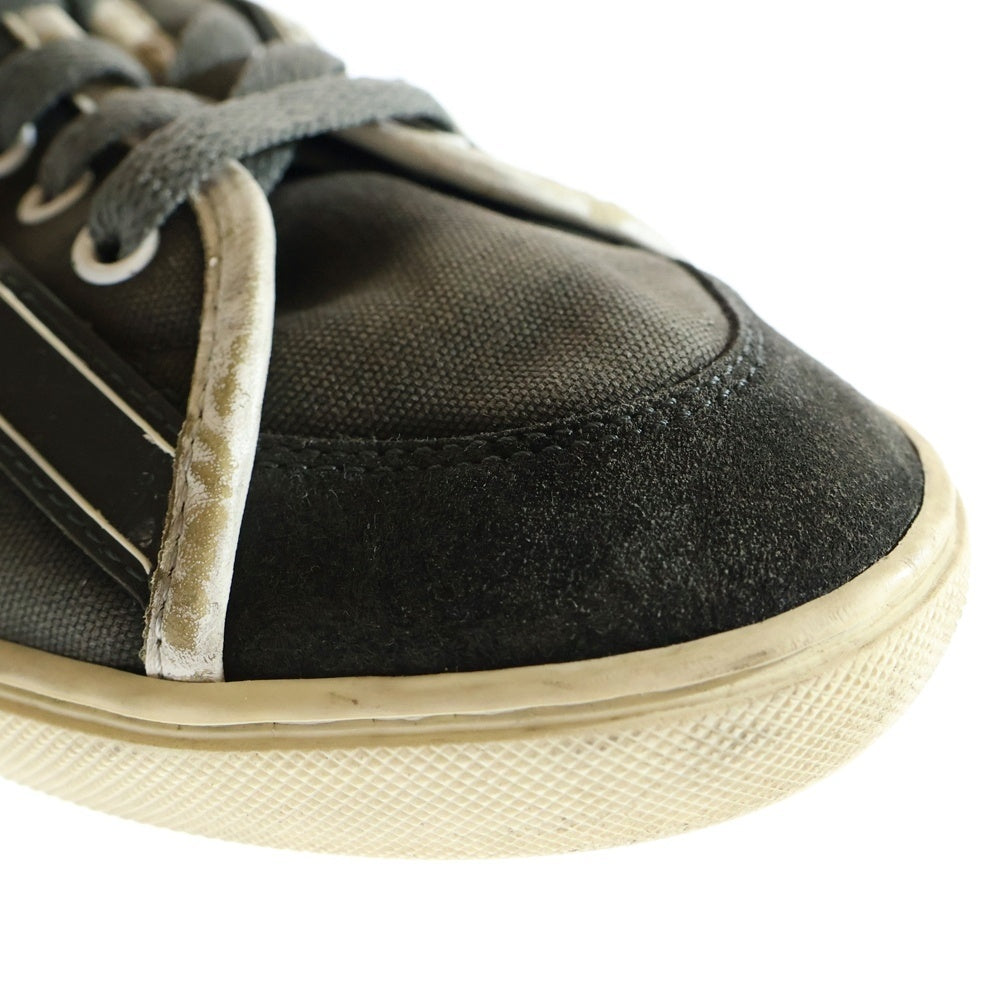 LOUIS VUITTON(ルイヴィトン) ジャーマントレーナー 900389 サイドロゴ キャンバス ローカットスニーカー US8.5/26.5cm グレー