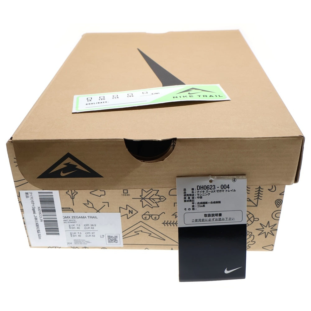 NIKE(ナイキ) ZOOMX ZEGAMA TRAIL DH0623-004 ズームX ゼガマ トレイル ローカットスニーカー US8.5/26.5cm ホワイト
