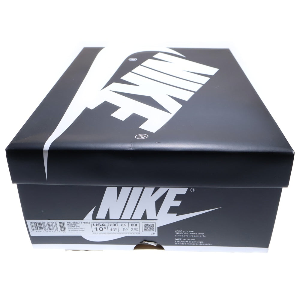 NIKE(ナイキ) AIR JORDAN 1 RETRO HIGH OG DZ5485-010 エアジョーダン1 レトロ OG ハイカットスニーカー シューズ US10.5/28.5cm ブラック/ホワイト