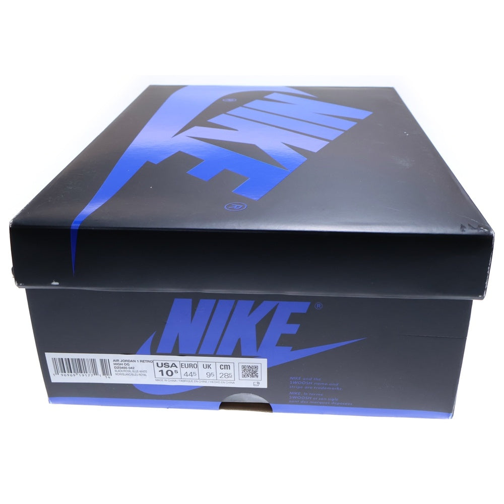 NIKE(ナイキ) AIR JORDAN 1 RETRO HIGH OG ROYAL REIMAGINED DZ5485-042 エアジョーダン1 レトロ ロイヤル リイマジンド ハイカットスニーカー US10.5/28.5cm ブラック/ブルー