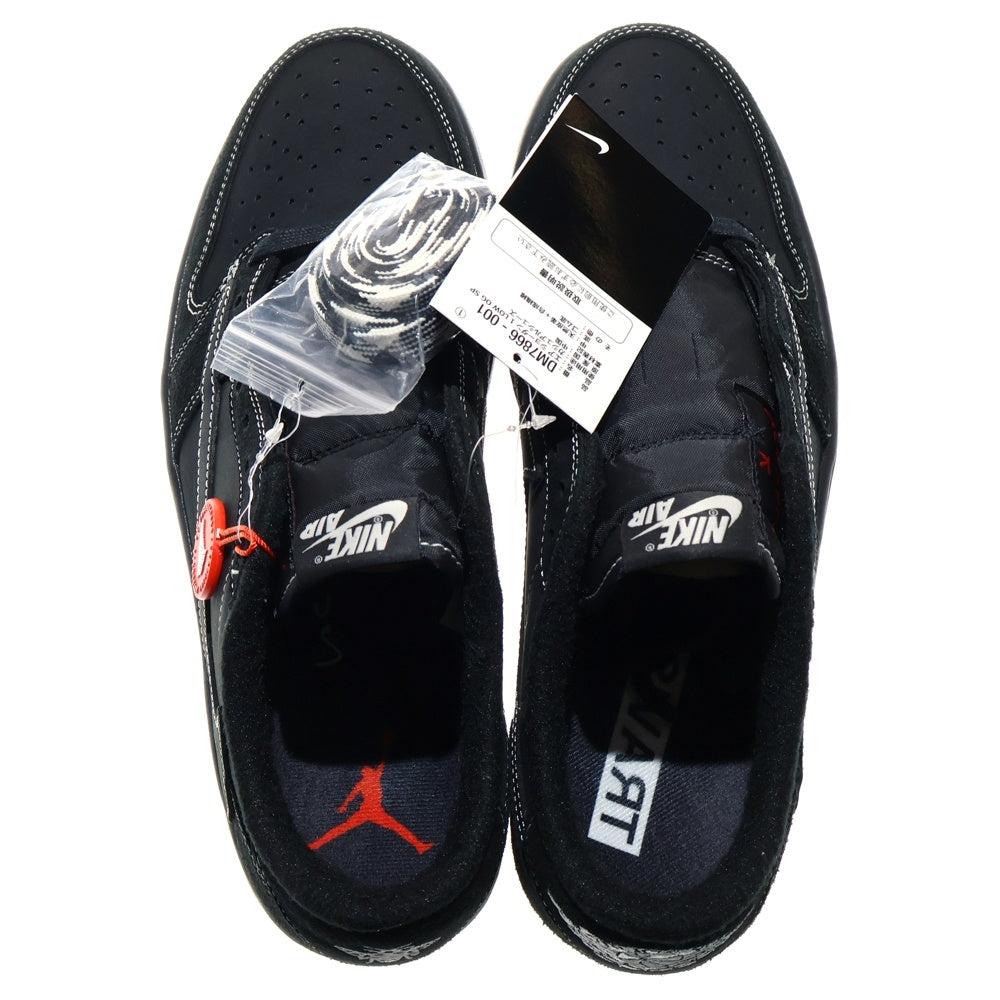 NIKE(ナイキ) ×TRAVIS SCOTT AIR JORDAN 1 LOW OG SP BLACK PHANTOM DM7866-001 エアジョーダン1 ブラックファントム ローカットスニーカー US11/29.0cm ブラック