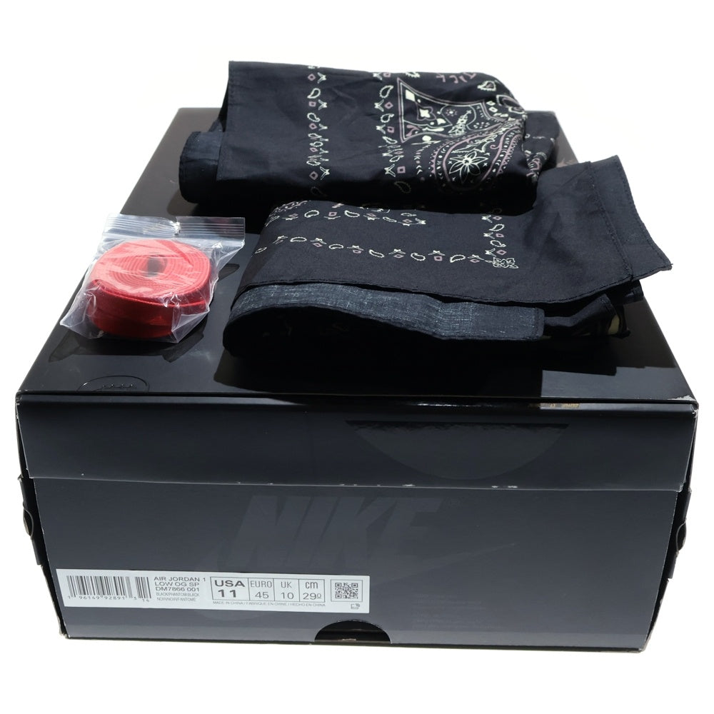 NIKE(ナイキ) ×TRAVIS SCOTT AIR JORDAN 1 LOW OG SP BLACK PHANTOM DM7866-001 エアジョーダン1 ブラックファントム ローカットスニーカー US11/29.0cm ブラック