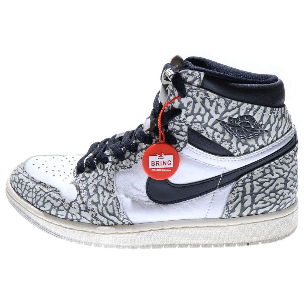 NIKE(ナイキ) AIR JORDAN 1 RETRO HIGH OG WHITE CEMENT DZ5485-052 エアジョーダン1 セメント ハイカットスニーカー US8.5/26.5cm ホワイト/グレー